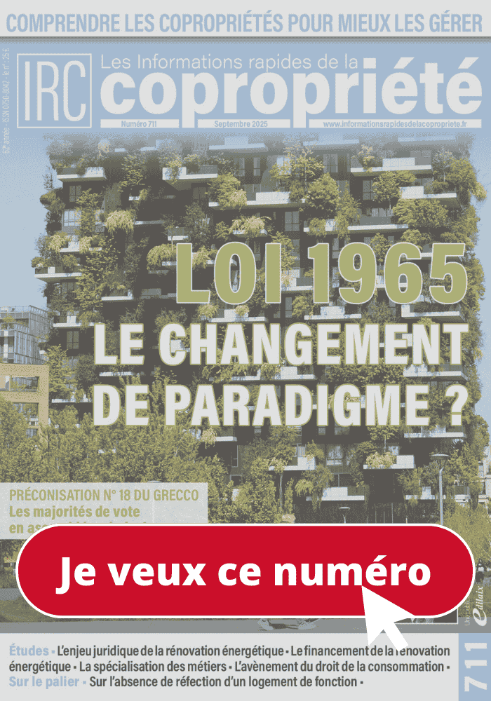 Numéro 711 des informations rapides de la copropriété