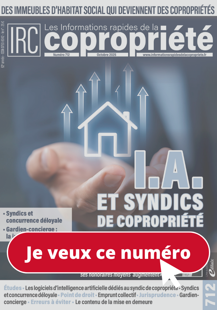 Numéro 712 des informations rapides de la copropriété