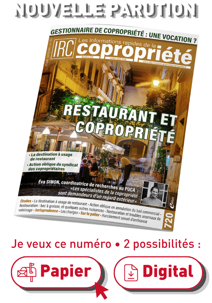 Informations rapides de la copropriété 720 juillet août 2026