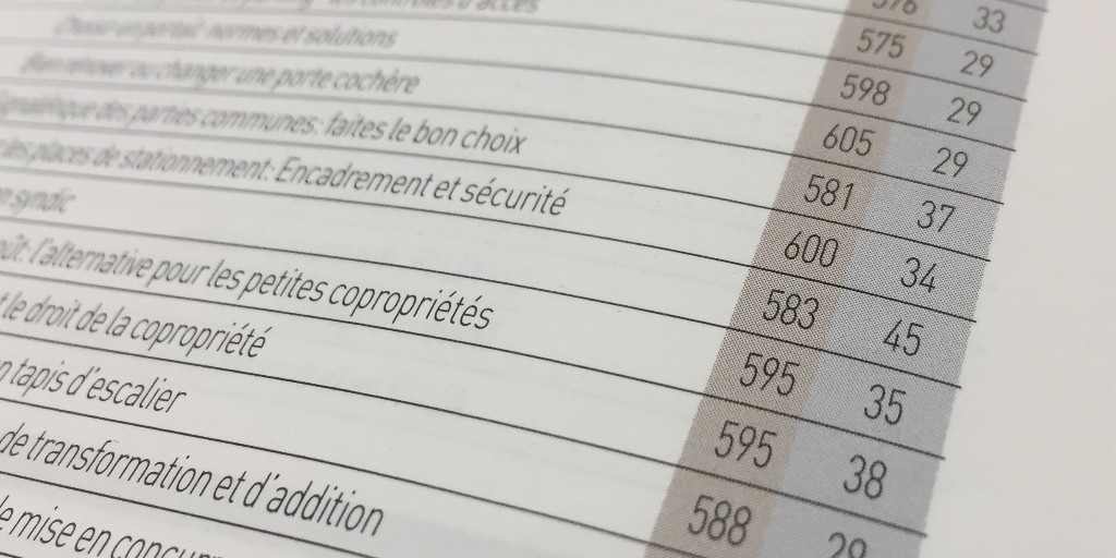 Copropriété index 2020