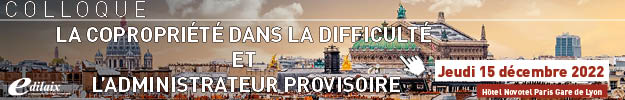 Colloque La copropriété dans la difficulté et l'administrateur provisoire - 15 décembre 2022